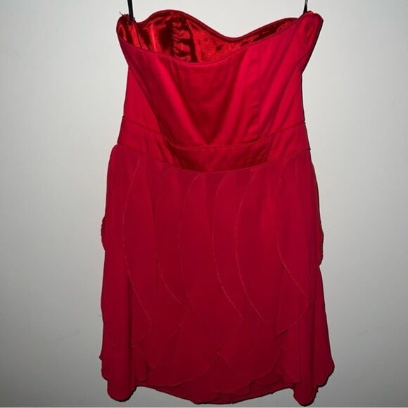 French Connection Women’s Candice Red Ruffle Dress‎ - Picture 5 of 11